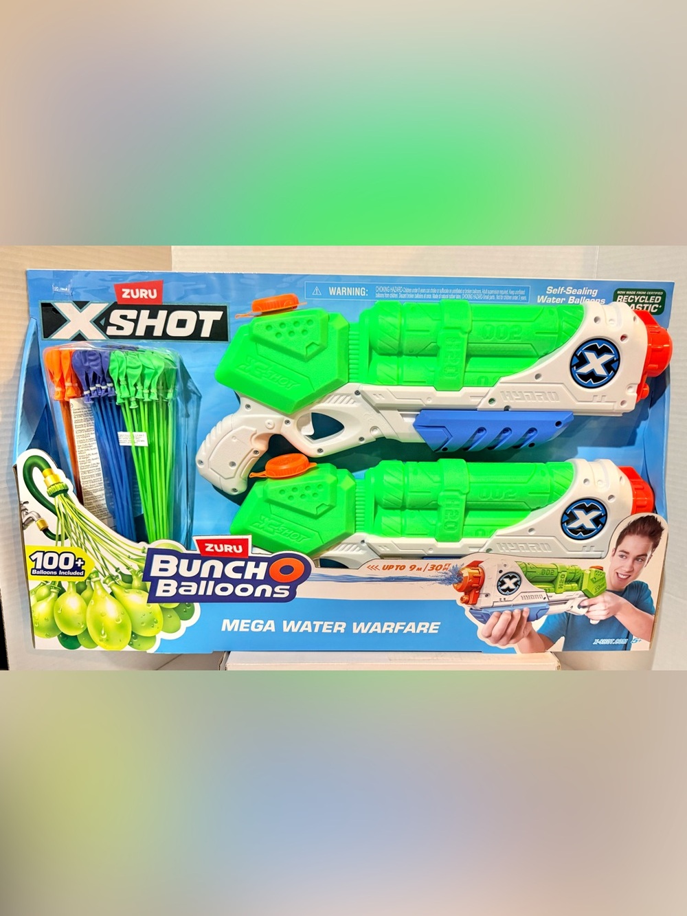 Zuru X Shot Bunch O Balloons Mega Water Warfare 2 Pack w/100+ Balloons Brand New